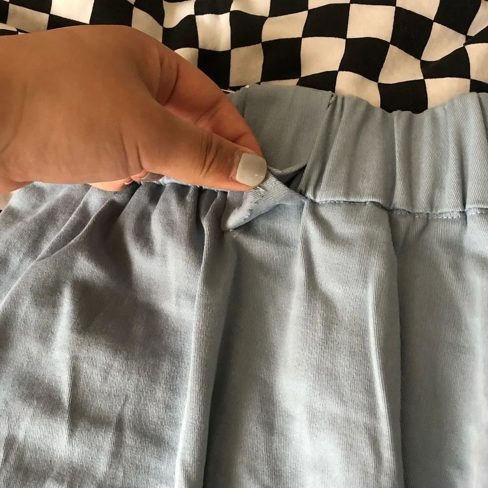 I.AM.GIA Light Blue High-Waist Wide Leg Trousers - Picture 4 of 5